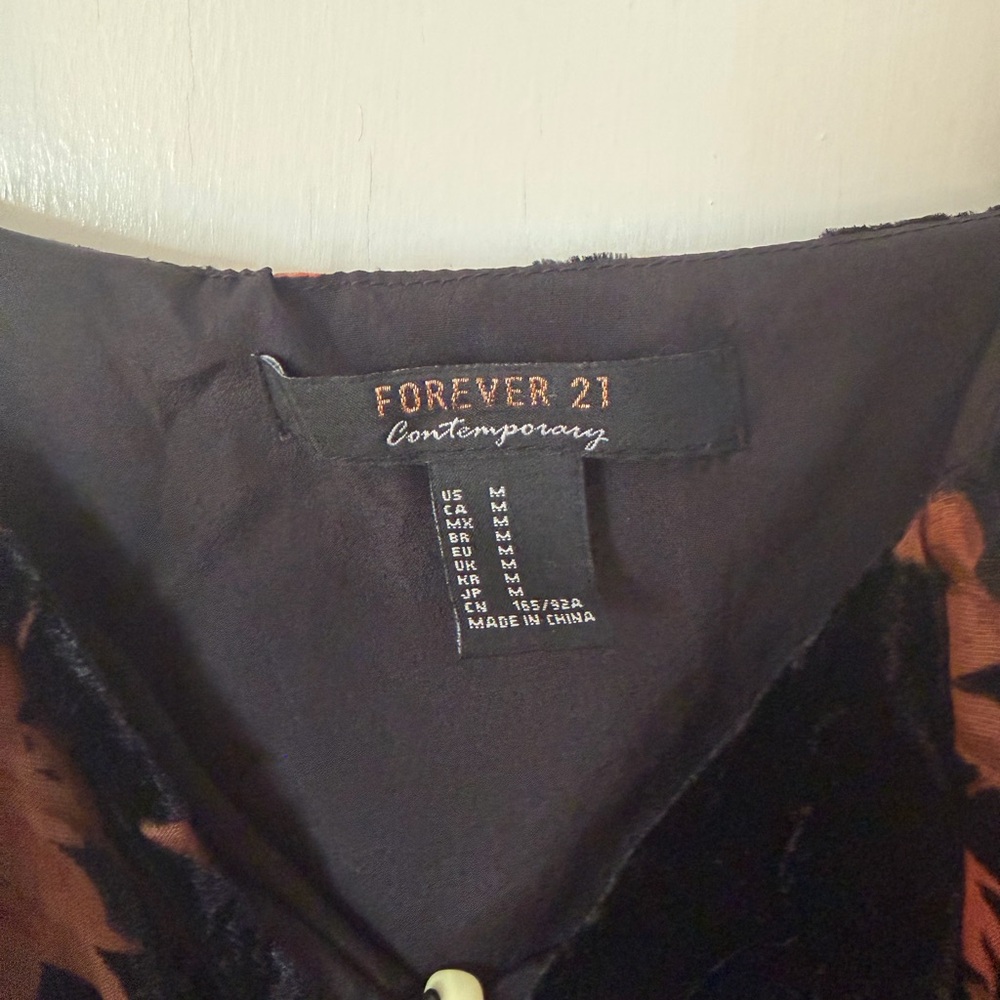 Forever 21 Black and Orange Dress - Picture 3 of 4